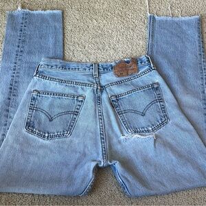 Vintage Levi 501 Jeans with Butt Rip